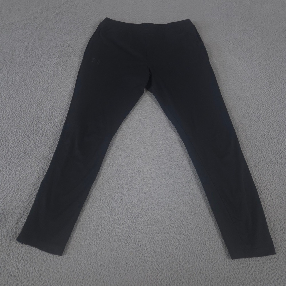 Under Armour Pants‎ Mens XL Black Sportstyle Pique Track Tapered Leg Polyester